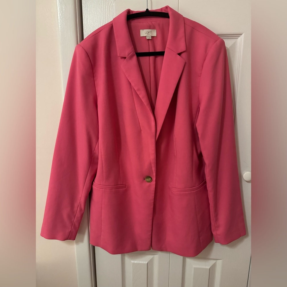 LOFT Outlet Women’s Pink Blazer – Size 16 – Classic Tailored Fit
